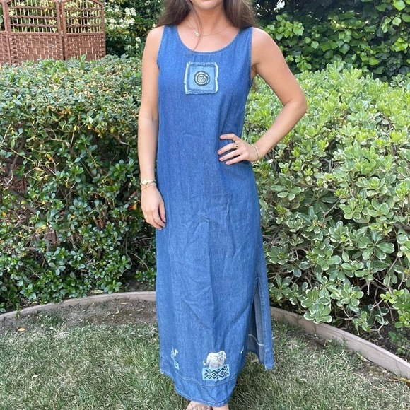 Vintage studio g genuine denim dress - Picture 3 of 5